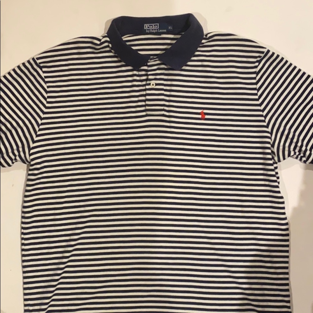 Polo by Ralph Lauren navy white waffle polo
